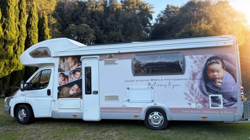 Jodie Andrews Photography mobile studio motorhome